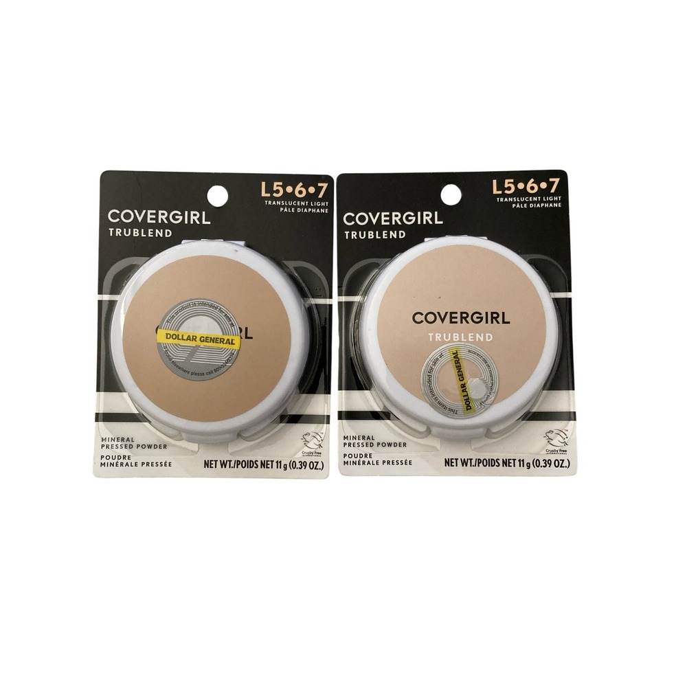 Covergirl Trublend Mineral Pressed Powder Translucent Light L 5 6 7 Shade 2 Pack